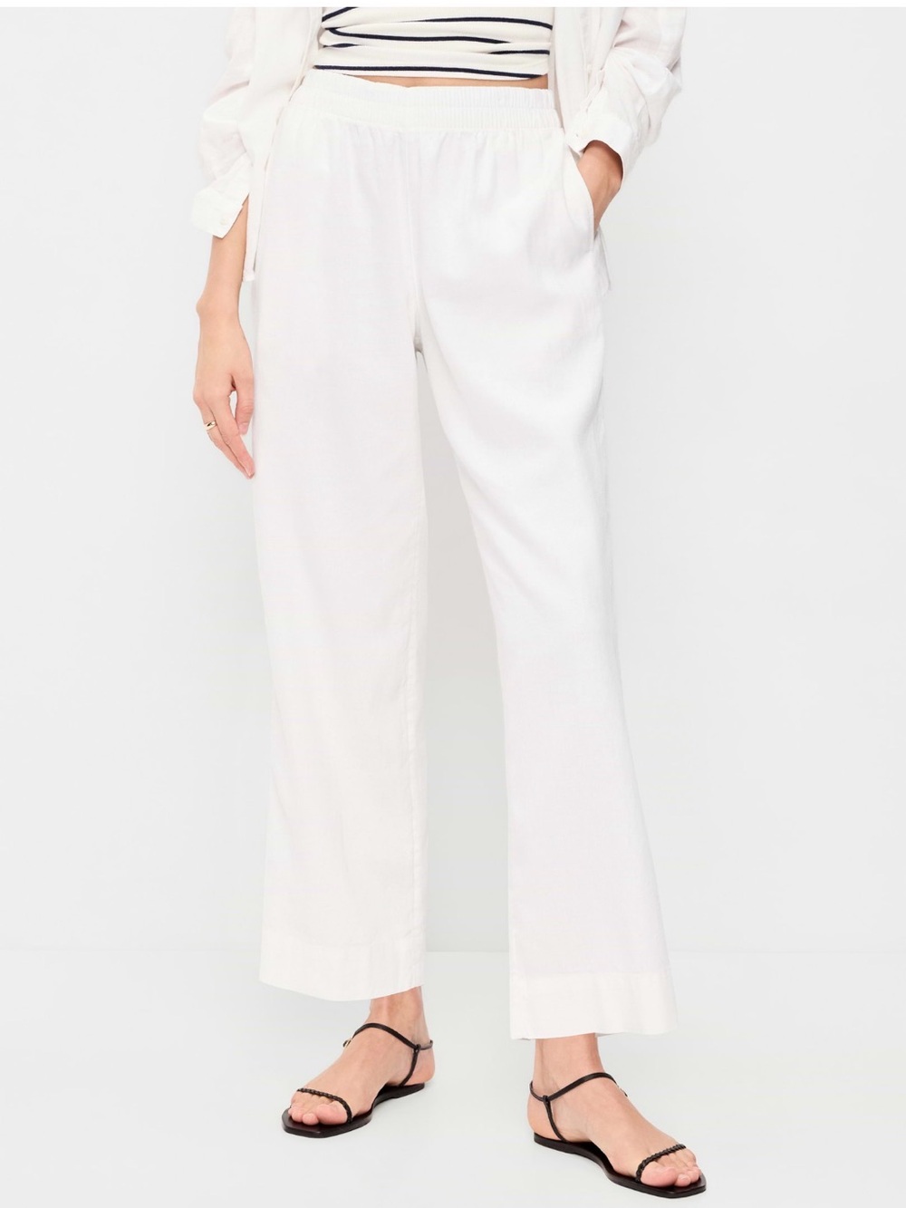 Old Navy Linen Straight Pants